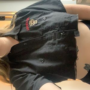 Cropped biker shirt